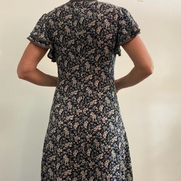 Max Studio Dress Woman's Size Medium (Please see measurements) Dark Green Floral - Picture 11 of 12